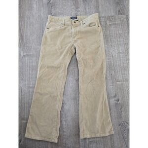 Polo Jeans Co Ralph Lauren Tan Corduroy Bootcut Pants Womens 6X30 Beige Stretch